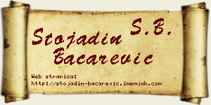 Stojadin Bačarević vizit kartica